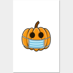 Halloween Pumpkin face mask Posters and Art